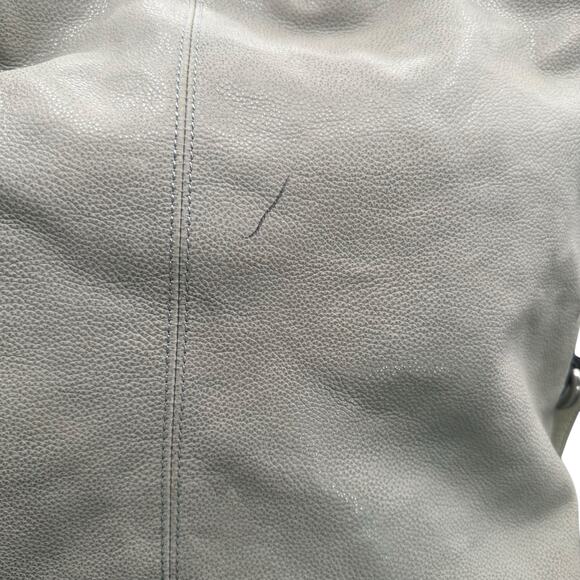 Elliott Lucca Gray Leather Slouchy Hobo Shoulder Bag Crossbody Large - Picture 4 of 15